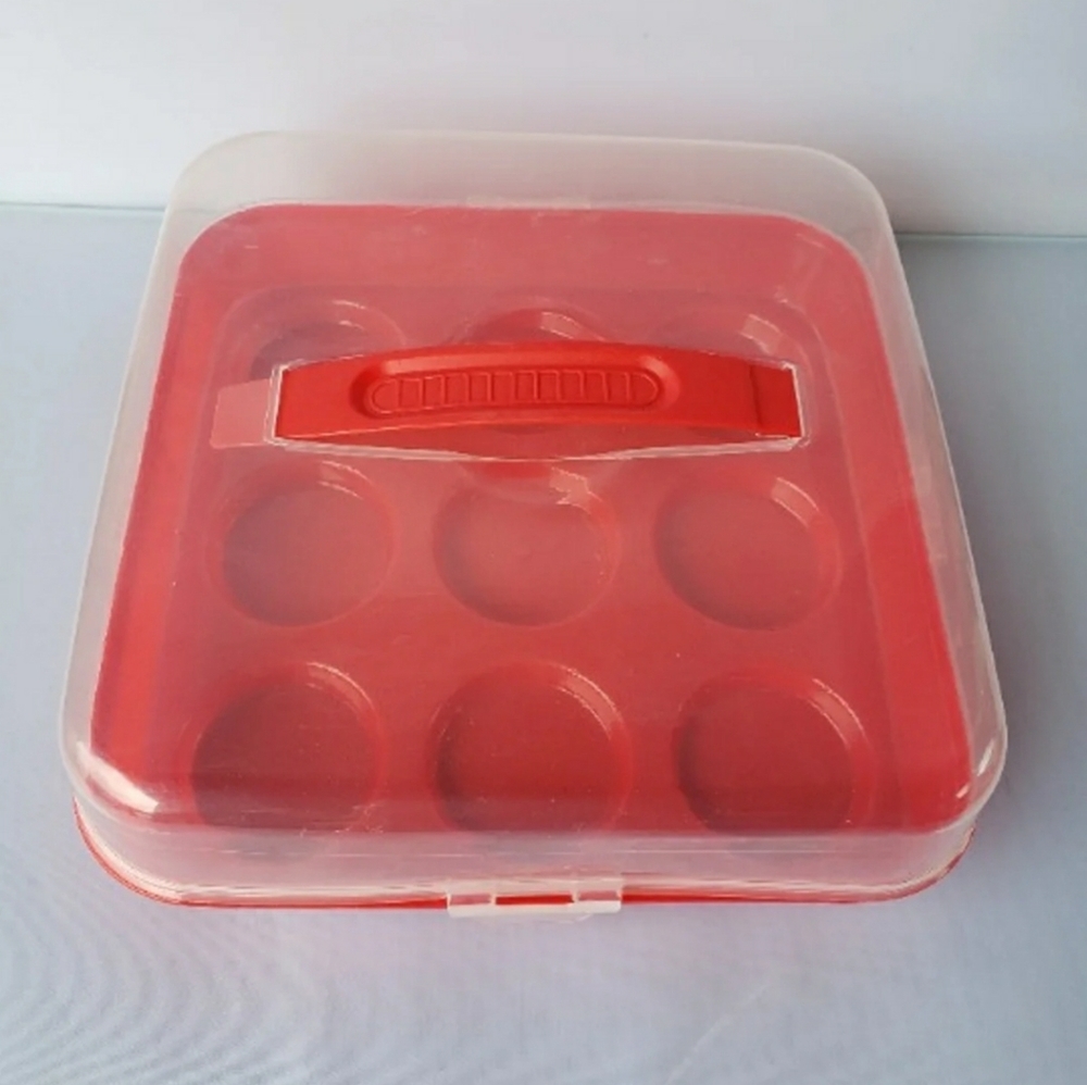 Great Value Red Plastic Cupcake Carrying Case